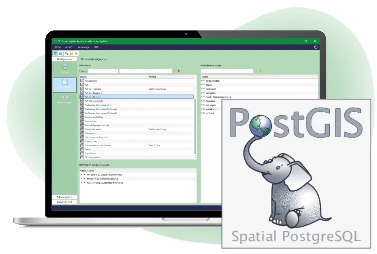 GC Objekte Professional mit PostGIS-Unterstützung